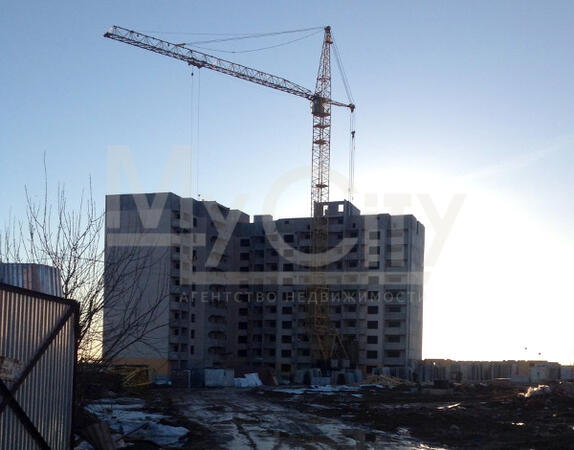 Строящийся корпус нового жилого комплекса в Домодедово